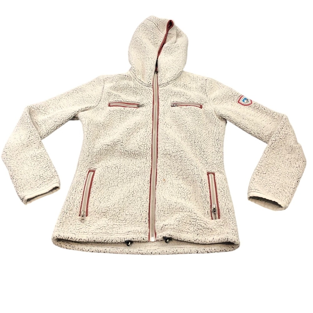 KUHL Beige‎ Skata Sherpa Pile Fleece Full Zip Jacket Size XS Womens Sweatshirt